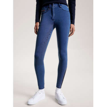 Pantalon Tommy Hilfiger Equestrian Queens Denim femme full grip Pantalon Tommy Hilfiger Equestrian Queens Denim femme full grip