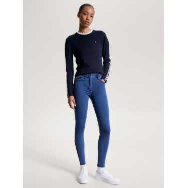 Pantalon Tommy Hilfiger Equestrian Queens Denim femme full grip Pantalon Tommy Hilfiger Equestrian Queens Denim femme full grip