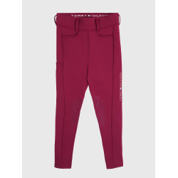 Pantalon Tommy Hilfiger Equestrian Vermont grip genoux femme Rouge