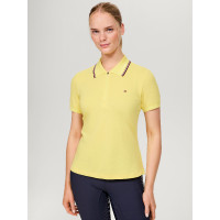Polo à zip Tommy Hilfiger Equestrian Camden manches courtes femme Citron ella