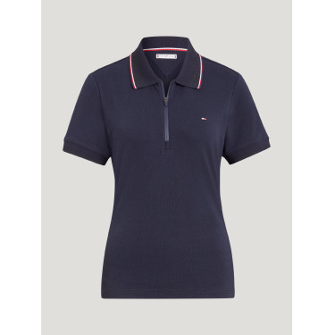 Polo à zip Tommy Hilfiger Equestrian Camden manches courtes femme Polo à zip Tommy Hilfiger Equestrian Camden manches courtes femme