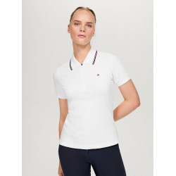 Polo à zip Tommy Hilfiger Equestrian Camden manches courtes femme