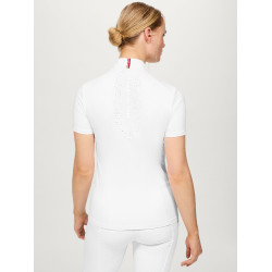 Polo de concours Tommy Hilfiger Equestrian Avon manches courtes femme Blanc Polo de concours Tommy Hilfiger Equestrian Avon manches courtes femme Blanc