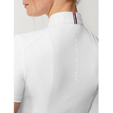 Polo de concours Tommy Hilfiger Equestrian Avon manches courtes femme Blanc Polo de concours Tommy Hilfiger Equestrian Avon manches courtes femme Blanc