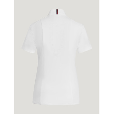 Polo de concours Tommy Hilfiger Equestrian Avon manches courtes femme Blanc Polo de concours Tommy Hilfiger Equestrian Avon manches courtes femme Blanc