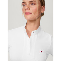 Polo de concours Tommy Hilfiger Equestrian Avon manches longues femme Blanc Polo de concours Tommy Hilfiger Equestrian Avon manches longues femme Blanc