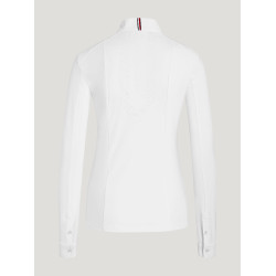 Polo de concours Tommy Hilfiger Equestrian Avon manches longues femme Blanc