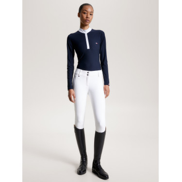 Polo de concours Tommy Hilfiger Equestrian Chelsea Cooling manches longues femme Polo de concours Tommy Hilfiger Equestrian Chelsea Cooling manches longues femme