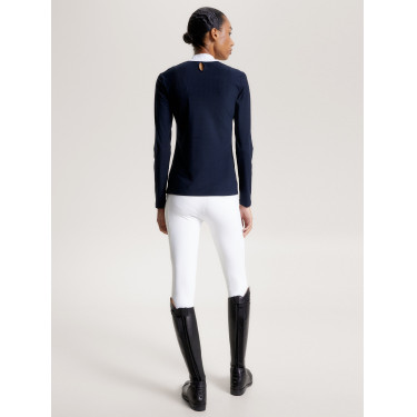 Polo de concours Tommy Hilfiger Equestrian Chelsea Cooling manches longues femme Polo de concours Tommy Hilfiger Equestrian Chelsea Cooling manches longues femme