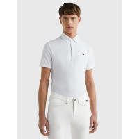 Polo de concours Tommy Hilfiger Equestrian Fresh Air Performance manches courtes homme Blanc Polo de concours Tommy Hilfiger Equestrian Fresh Air Performance manches courtes homme Blanc