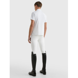 Polo de concours Tommy Hilfiger Equestrian Fresh Air Performance manches courtes homme Blanc Polo de concours Tommy Hilfiger Equestrian Fresh Air Performance manches courtes homme Blanc