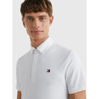 Polo de concours Tommy Hilfiger Equestrian Fresh Air Performance manches courtes homme Blanc Polo de concours Tommy Hilfiger Equestrian Fresh Air Performance manches courtes homme Blanc