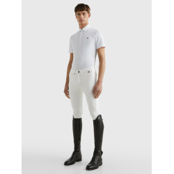 Polo de concours Tommy Hilfiger Equestrian Fresh Air Performance manches courtes homme Blanc Polo de concours Tommy Hilfiger Equestrian Fresh Air Performance manches courtes homme Blanc