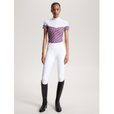Polo de concours Tommy Hilfiger Equestrian Madison Monogram manches courtes femme Polo de concours Tommy Hilfiger Equestrian Madison Monogram manches courtes femme