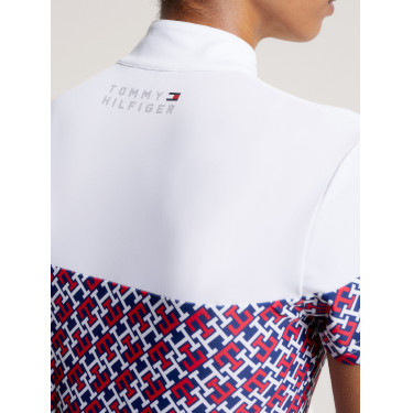 Polo de concours Tommy Hilfiger Equestrian Madison Monogram manches courtes femme Polo de concours Tommy Hilfiger Equestrian Madison Monogram manches courtes femme
