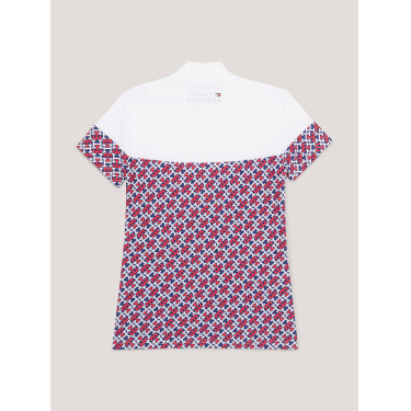 Polo de concours Tommy Hilfiger Equestrian Madison Monogram manches courtes femme Polo de concours Tommy Hilfiger Equestrian Madison Monogram manches courtes femme