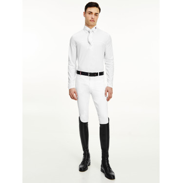 Polo de concours Tommy Hilfiger Equestrian manches longues homme Blanc Polo de concours Tommy Hilfiger Equestrian manches longues homme Blanc