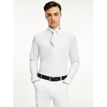 Polo de concours Tommy Hilfiger Equestrian manches longues homme Blanc Polo de concours Tommy Hilfiger Equestrian manches longues homme Blanc