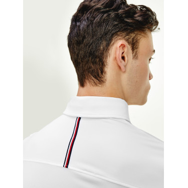 Polo de concours Tommy Hilfiger Equestrian manches longues homme Blanc Polo de concours Tommy Hilfiger Equestrian manches longues homme Blanc