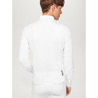 Polo de concours Tommy Hilfiger Equestrian Neville manches longues homme Blanc