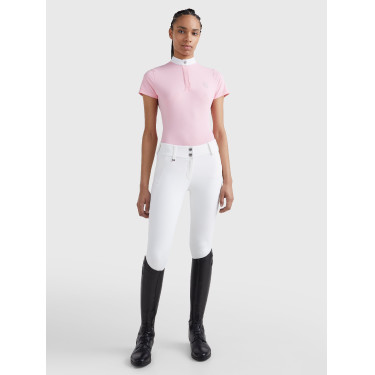 Polo de concours Tommy Hilfiger Equestrian Performance Strass manches courtes femme Polo de concours Tommy Hilfiger Equestrian Performance Strass manches courtes femme