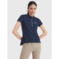 Polo Tommy Hilfiger Equestrian à strass manches courtes femme