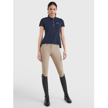 Polo Tommy Hilfiger Equestrian à strass manches courtes femme Polo Tommy Hilfiger Equestrian à strass manches courtes femme