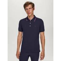 Polo Tommy Hilfiger Equestrian Harrison manches courtes homme Bleu marine