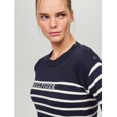 Pull marinière Tommy Hilfiger Equestrian Fairflied femme Pull marinière Tommy Hilfiger Equestrian Fairflied femme