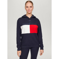 Sweat à capuche drapeau Tommy Hilfiger Equestrian Berkshire unisexe Bleu marine
