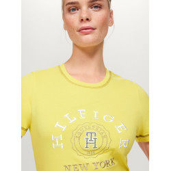 T-shirt graphique Tommy Hilfiger Equestrian Newport femme manches courtes Citron ella Jaune T-shirt graphique Tommy Hilfiger Equestrian Newport femme manches courtes Citron ella Jaune