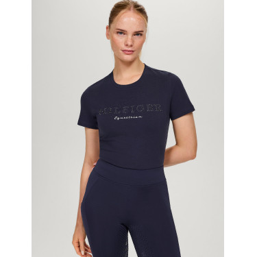 T-shirt Tommy Hilfiger Equestrian Belmont manches courtes à strass femme T-shirt Tommy Hilfiger Equestrian Belmont manches courtes à strass femme