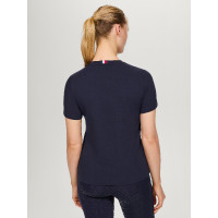 T-shirt Tommy Hilfiger Equestrian Belmont manches courtes à strass femme Bleu marine T-shirt Tommy Hilfiger Equestrian Belmont manches courtes à strass femme Bleu marine
