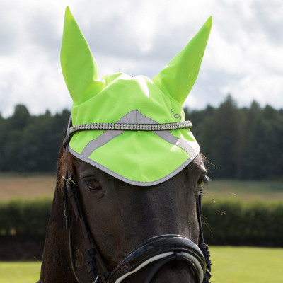 Bonnet anti-mouches réfléchissant Horze Jaune