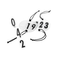 Numéros de course Horze à 3 chiffres Noir / blanc
