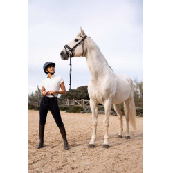 Pantalon d'équitation Horze Leonie fond intégral femme Marine foncé Bleu Pantalon d'équitation Horze Leonie fond intégral femme Marine foncé Bleu