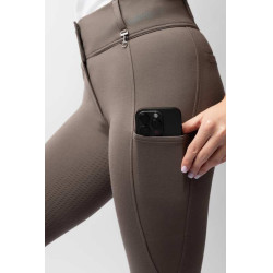 Pantalon fond intégral grip toutes saisons Horze Mira Marron morille