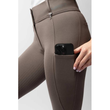 Pantalon fond intégral grip toutes saisons Horze Mira Marron morille