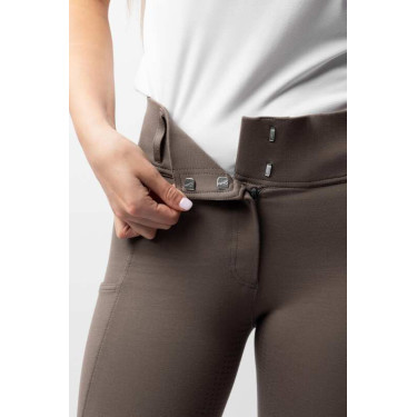Pantalon fond intégral grip toutes saisons Horze Mira Marron morille