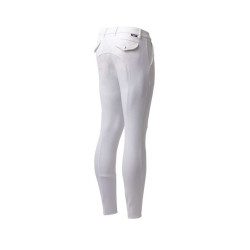 Pantalon fond intégral silicone Horze Grand Prix homme Blanc