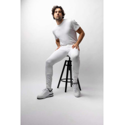 Pantalon fond intégral silicone Horze Grand Prix homme Blanc