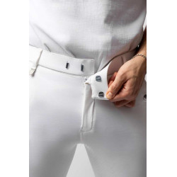 Pantalon fond intégral silicone Horze Grand Prix homme Blanc