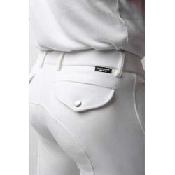 Pantalon fond intégral silicone Horze Grand Prix homme Blanc