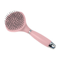 Brosse Waldhausen longs poils avec poignée gel Linnea rose
