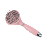 Brosse Waldhausen longs poils avec poignée gel Linnea rose