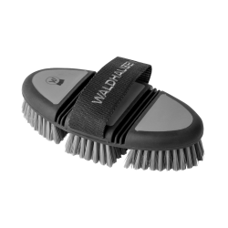 Brosse de pansage Flex Waldhausen soies synthétiques souples Noir / gris
