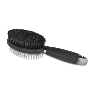 Brosse Waldhausen double crin bouchon poignée en gel Noir