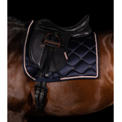 Tapis de selle Waldhausen Valencia Bleu foncé / or rosé