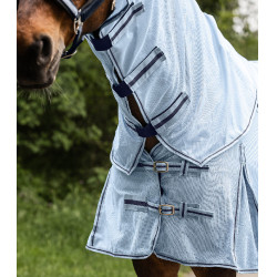 Couverture anti-mouches Waldhausen encolure amovible Protect Bleu clair / bleu nocturne