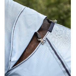 Couverture anti-mouches Waldhausen encolure amovible Protect Bleu clair / bleu nocturne